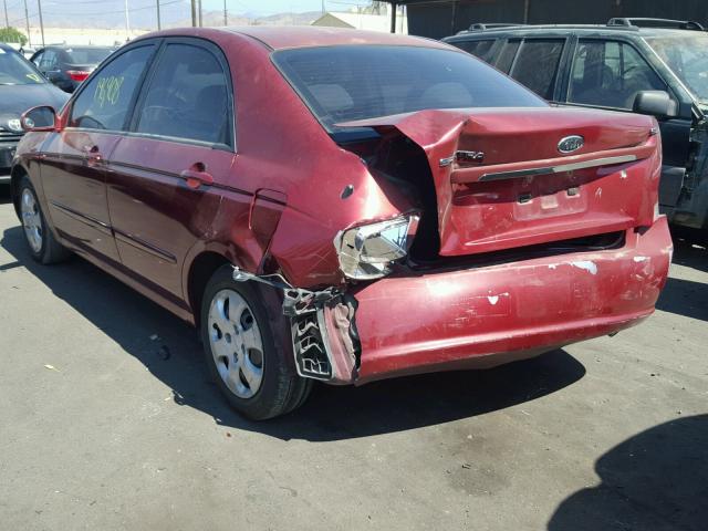 KNAFE122675437897 - 2007 KIA SPECTRA EX RED photo 3