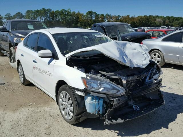 3N1AB7AP9GY315613 - 2016 NISSAN SENTRA S WHITE photo 1