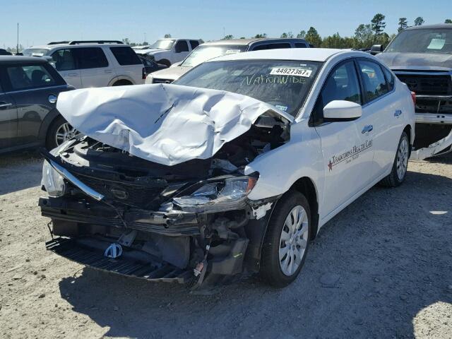 3N1AB7AP9GY315613 - 2016 NISSAN SENTRA S WHITE photo 2