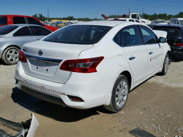 3N1AB7AP9GY315613 - 2016 NISSAN SENTRA S WHITE photo 4