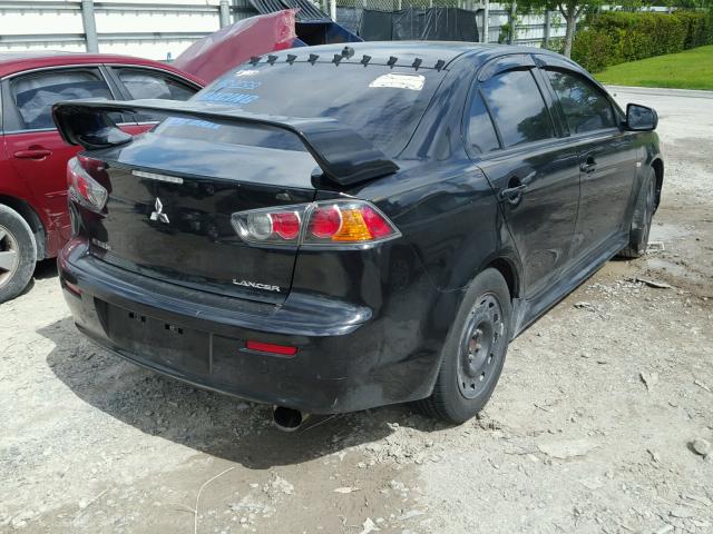 JA32U2FU9BU046181 - 2011 MITSUBISHI LANCER BLACK photo 4