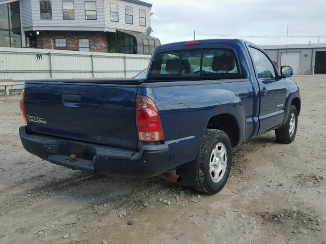 5TENX22N28Z555906 - 2008 TOYOTA TACOMA BLUE photo 4