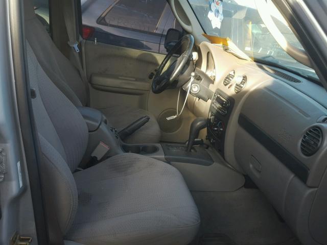1J4GL48K32W134496 - 2002 JEEP LIBERTY SP SILVER photo 5