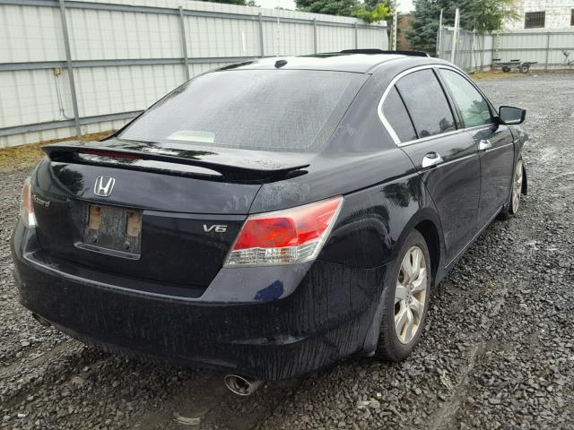 1HGCP36838A015204 - 2008 HONDA ACCORD EXL BLACK photo 4