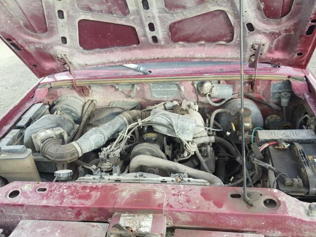 1FTCR10A9PTA47831 - 1993 FORD RANGER BURGUNDY photo 7