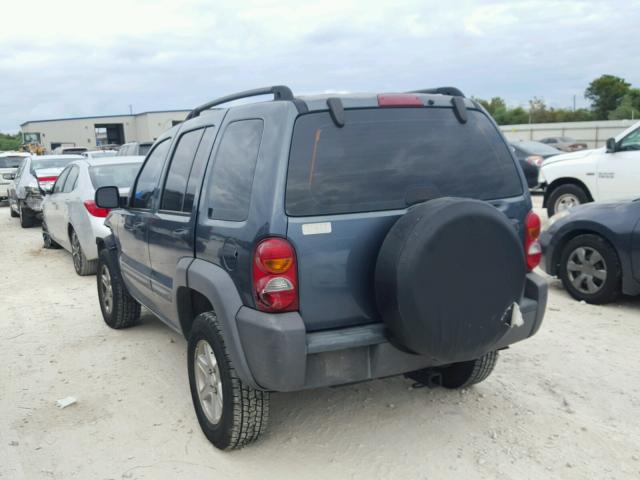 1J4GK48K52W224980 - 2002 JEEP LIBERTY SP BLUE photo 3