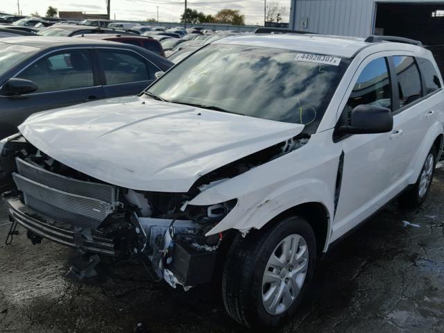 3C4PDCAB4HT614536 - 2017 DODGE JOURNEY SE WHITE photo 2