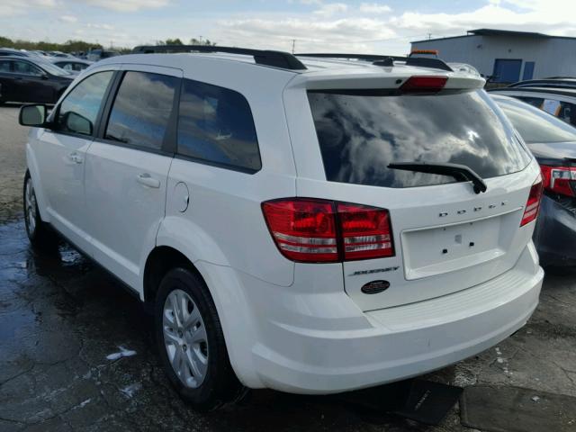 3C4PDCAB4HT614536 - 2017 DODGE JOURNEY SE WHITE photo 3