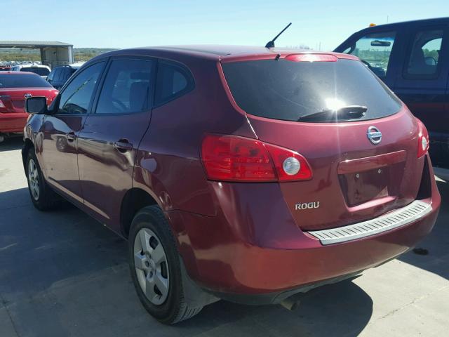 JN8AS58T39W055972 - 2009 NISSAN ROGUE BURGUNDY photo 3