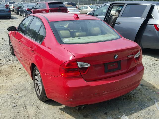 WBAVB17596NK34900 - 2006 BMW 325 I AUTO RED photo 3