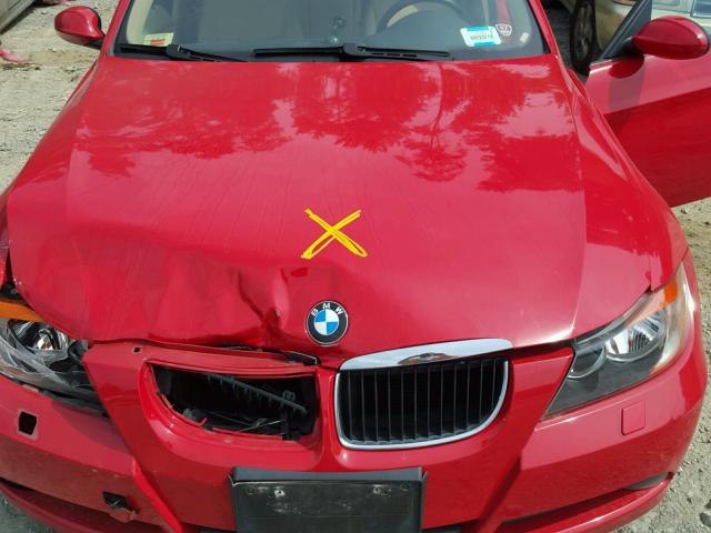 WBAVB17596NK34900 - 2006 BMW 325 I AUTO RED photo 7