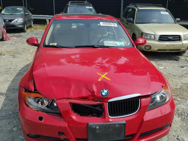 WBAVB17596NK34900 - 2006 BMW 325 I AUTO RED photo 9