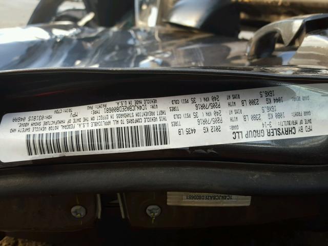 1C4NJCBA2ED800681 - 2014 JEEP COMPASS SP CHARCOAL photo 10