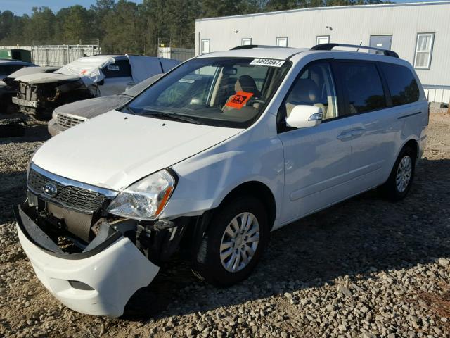 KNDMG4C74C6432654 - 2012 KIA SEDONA LX BLUE photo 2