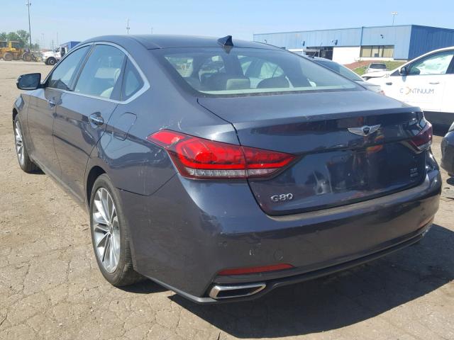 KMHGN4JE1HU174113 - 2017 GENESIS G80 BASE GRAY photo 3