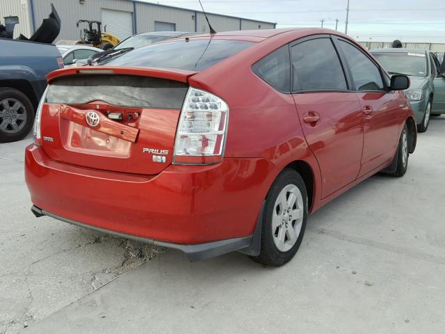 JTDKB20U777638636 - 2007 TOYOTA PRIUS RED photo 4