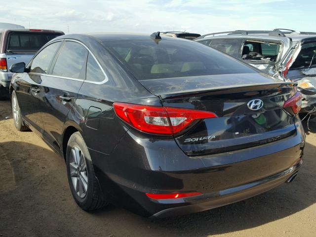 5NPE24AF3FH237071 - 2015 HYUNDAI SONATA BLACK photo 3