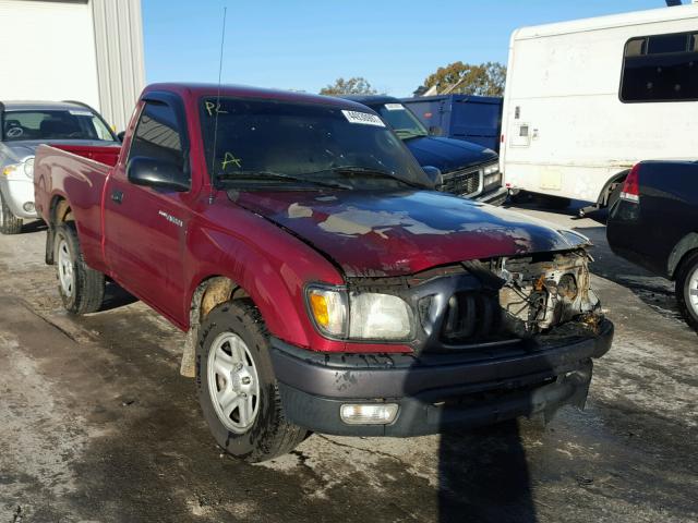 5TENL42N24Z460375 - 2004 TOYOTA TACOMA RED photo 1