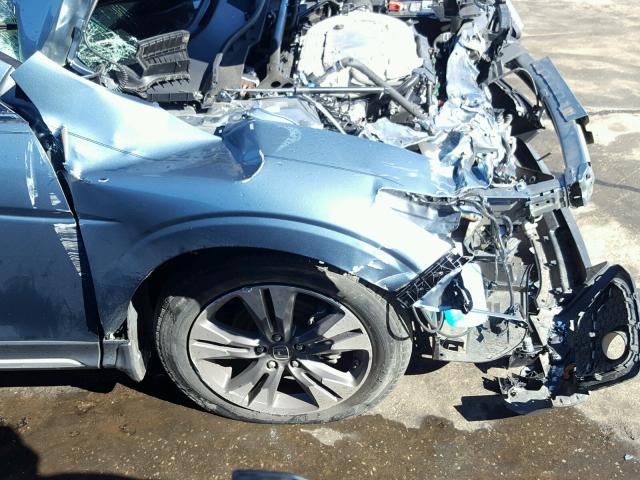 5J6TF1H51EL001661 - 2014 HONDA CROSSTOUR BLUE photo 9