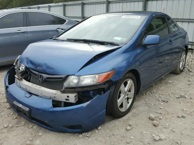2HGFG12818H537287 - 2008 HONDA CIVIC EX BLUE photo 2
