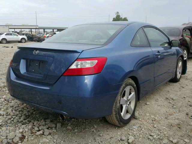 2HGFG12818H537287 - 2008 HONDA CIVIC EX BLUE photo 4