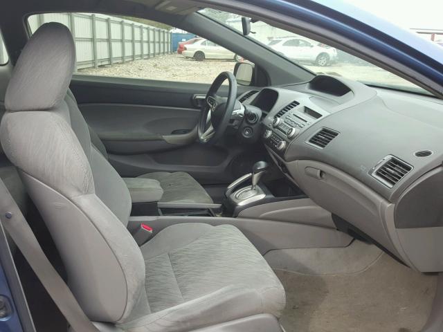 2HGFG12818H537287 - 2008 HONDA CIVIC EX BLUE photo 5