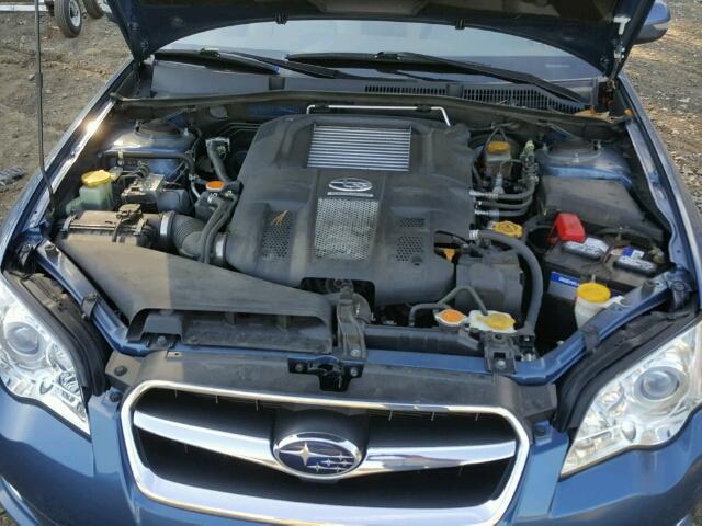 4S3BL676184212343 - 2008 SUBARU LEGACY GT BLUE photo 7