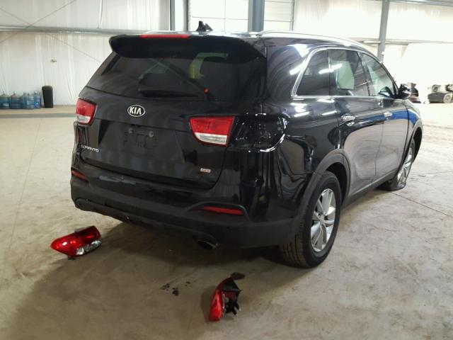 5XYPG4A33GG158217 - 2016 KIA SORENTO LX BLACK photo 4