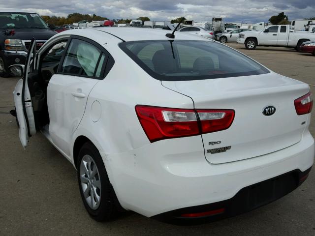 KNADM4A34F6527662 - 2015 KIA RIO LX WHITE photo 3