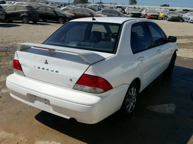 JA3AJ26E13U104797 - 2003 MITSUBISHI LANCER ES WHITE photo 4