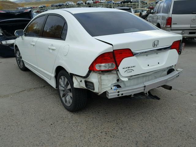 19XFA16839E034271 - 2009 HONDA CIVIC EX WHITE photo 3