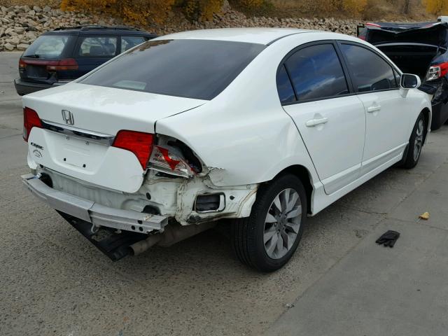 19XFA16839E034271 - 2009 HONDA CIVIC EX WHITE photo 4