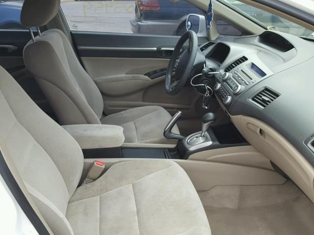 19XFA16839E034271 - 2009 HONDA CIVIC EX თეთრი ფოტო 5