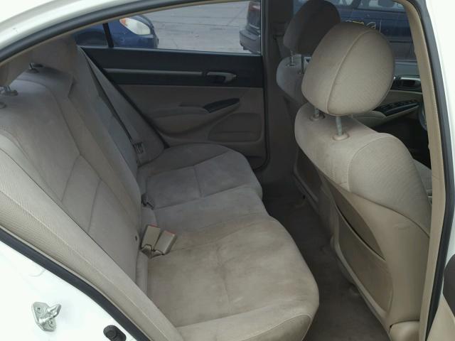 19XFA16839E034271 - 2009 HONDA CIVIC EX თეთრი ფოტო 6