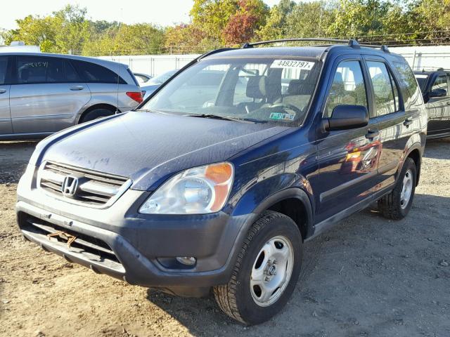 JHLRD78422C083267 - 2002 HONDA CR-V BLUE photo 2