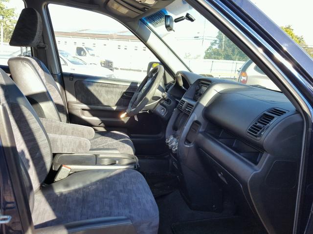 JHLRD78422C083267 - 2002 HONDA CR-V BLUE photo 5