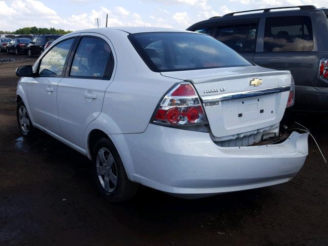 KL1TD5DE3BB140742 - 2011 CHEVROLET AVEO LS WHITE photo 3