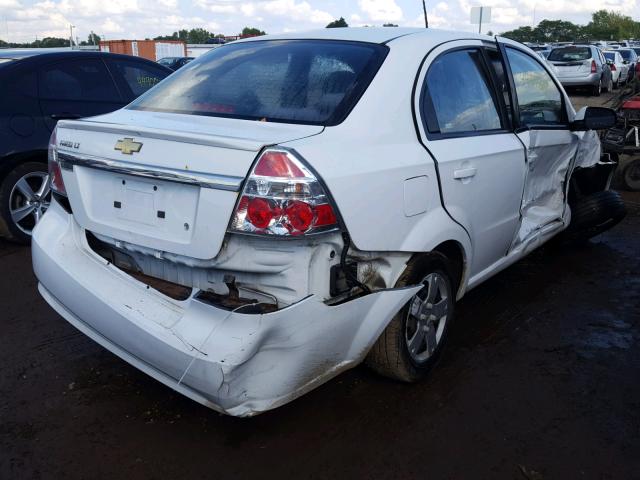 KL1TD5DE3BB140742 - 2011 CHEVROLET AVEO LS WHITE photo 4