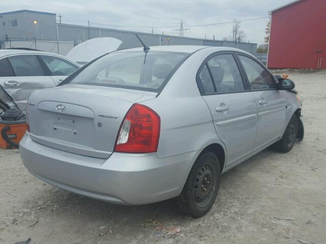 KMHCN45C49U332789 - 2009 HYUNDAI ACCENT GLS SILVER photo 4