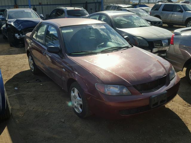 JM1BJ225831159678 - 2003 MAZDA PROTEGE DX MAROON photo 1