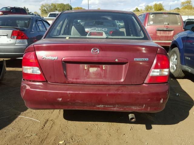 JM1BJ225831159678 - 2003 MAZDA PROTEGE DX MAROON photo 9