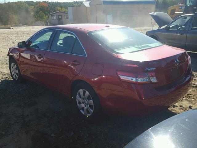 4T1BF3EK7BU183049 - 2011 TOYOTA CAMRY BASE RED photo 3