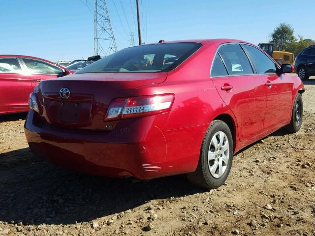 4T1BF3EK7BU183049 - 2011 TOYOTA CAMRY BASE RED photo 4