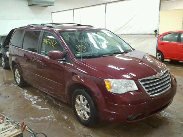 2A8HR54P58R682011 - 2008 CHRYSLER TOWN & COU MAROON photo 1