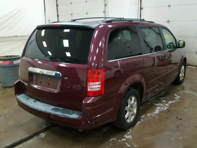 2A8HR54P58R682011 - 2008 CHRYSLER TOWN & COU MAROON photo 4