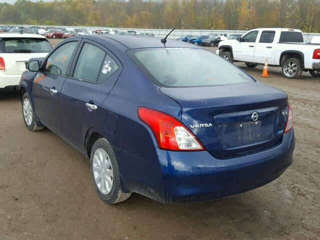 3N1CN7AP4CL886367 - 2012 NISSAN VERSA S 蓝色 照片 3