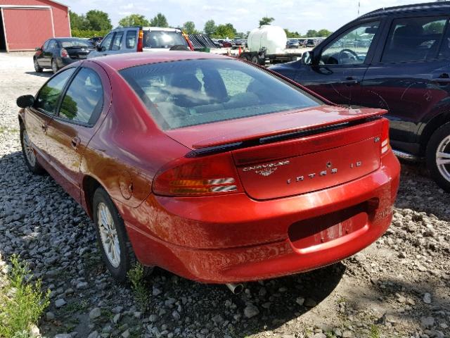 2C3HH56G24H678333 - 2004 CHRYSLER INTREPID E RED photo 3