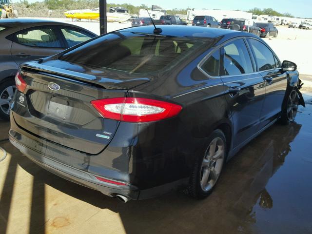 3FA6P0HR2DR177296 - 2013 FORD FUSION SE BLACK photo 4