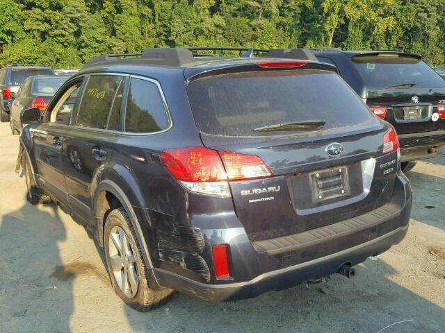 4S4BRDLC3E2219022 - 2014 SUBARU OUTBACK 3. BLUE photo 3