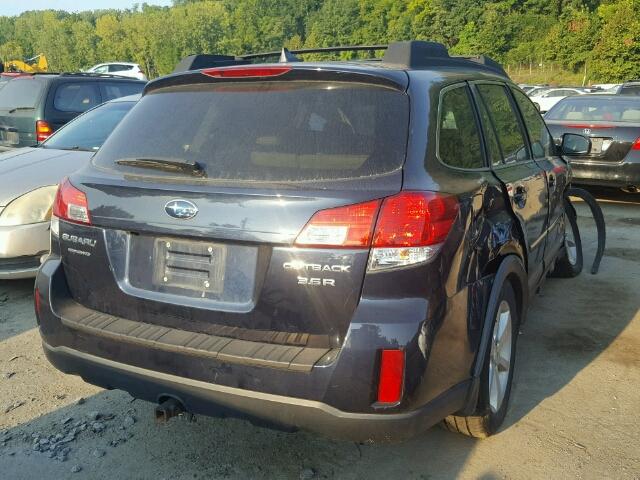 4S4BRDLC3E2219022 - 2014 SUBARU OUTBACK 3. BLUE photo 4